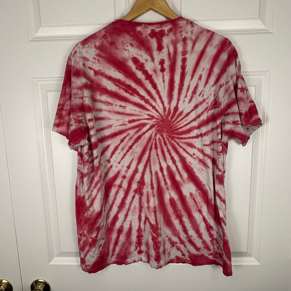 Buc-ees Tie Dye Graphic Red T Shirt Baseball Americana Patriotic Texas L - Picture 6 of 6